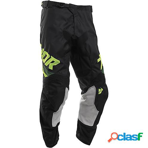 Pantaloni cross Thor Pulse Pinner S20 Nero Verde Acido