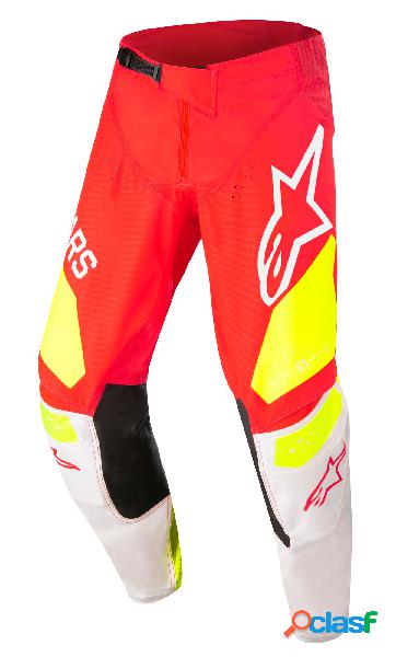 Pantaloni cross bambino Alpinestars RACER FACTORY Rosso Fluo