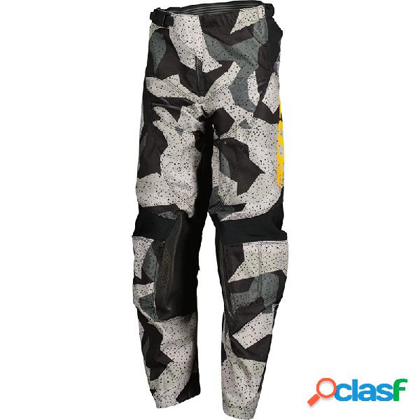 Pantaloni cross bambino Scott 350 Camo Junior Nero Giallo