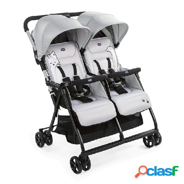 Passeggino Gemellare Chicco Ohlala Twin Silver Cat