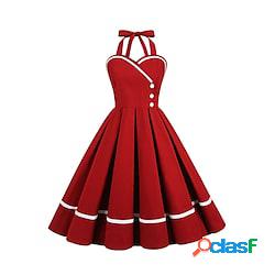 Per donna Elegante Retrò Vestito svasato Mini abito Feste