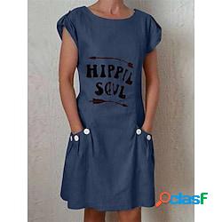 Per donna Vestito casual Abito a T shirt Vestito a trapezio