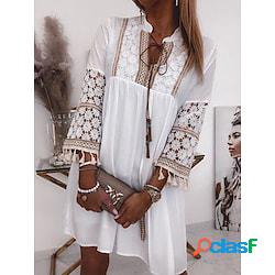 Per donna Vestito casual Abito di pizzo Abito ritagliato