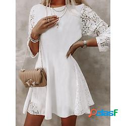 Per donna Vestito casual Abito di pizzo Vestito a trapezio