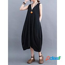 Per donna Vestito casual Abito largo Abito semplice Liscio