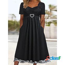 Per donna Vestito casual Abito stampato Abito plissettato