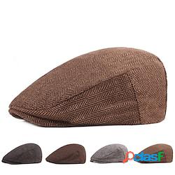 Per uomo Cappello basco Nero Marrone Cotone Streetwear Moda