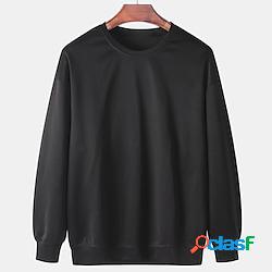 Per uomo Felpa Nero Bianco Girocollo Cartoni animati Stampe