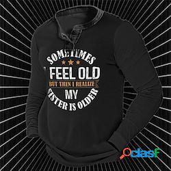 Per uomo Felpa Nero Blu marino Marrone Verde Grigio Henley
