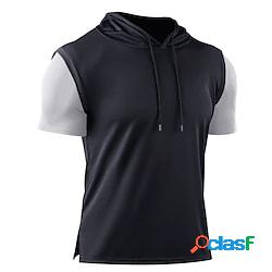 Per uomo T-shirt da corsa Maglia da palestra Spacco Manica
