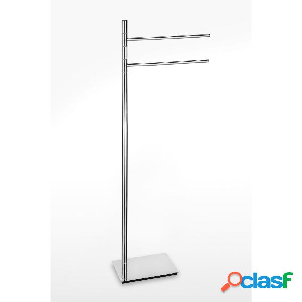 Piantana da bagno bassa base rettangolare due bracci SLIM