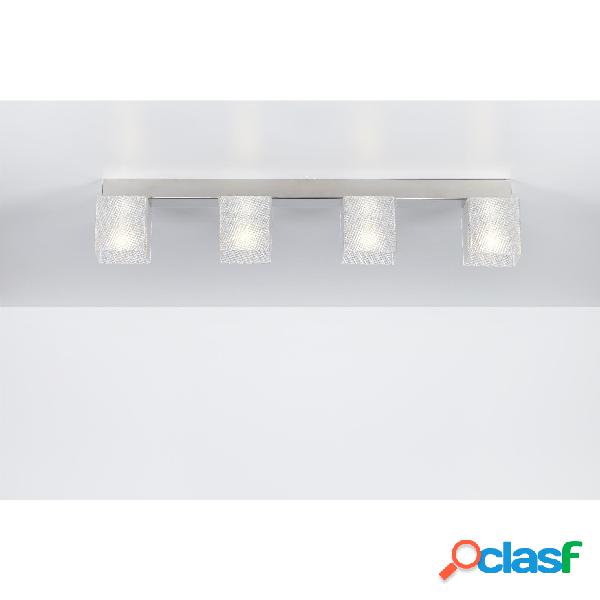 Plafoniera da soffitto 86x11xh16 cm paralume in metacrilato