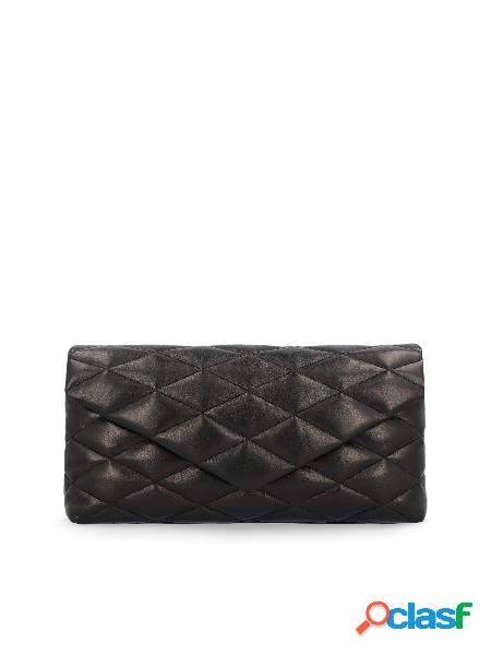 Pochette Envelope Puffer Sade In Pelle Lamé
