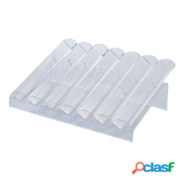 Porta macarons in plexiglass trasparente a 7 file 70 pezzi -