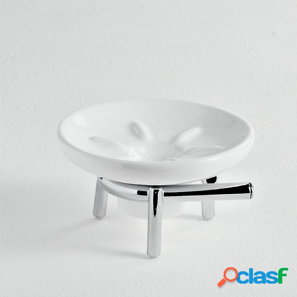 Porta sapone d'appoggio in ceramica KIOS 12x12xh6 cm colore