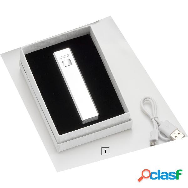 Power Bank 2600 Mah in scatola regalo,15x15xh3 confezione