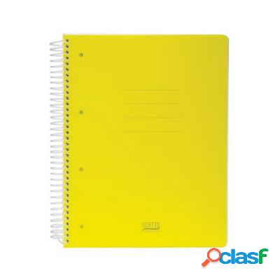 Quaderno Scatto spiralato formato A4 quadretti 5 mm giallo 1