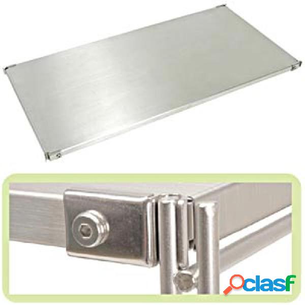 Ripiano in Acciaio Inox 40x84 cm pieno per sistema Galileo
