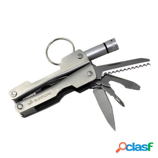 SUNROAD 10 in 1 alluminio 101mm TORCIA pinza multifunzione