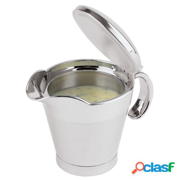 Salsiera Termica in acciaio inox dimensioni 19x12,5xh 13 cm-