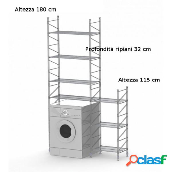 Scaffale componibile modulo lavatrice ALICE 32xh180 -