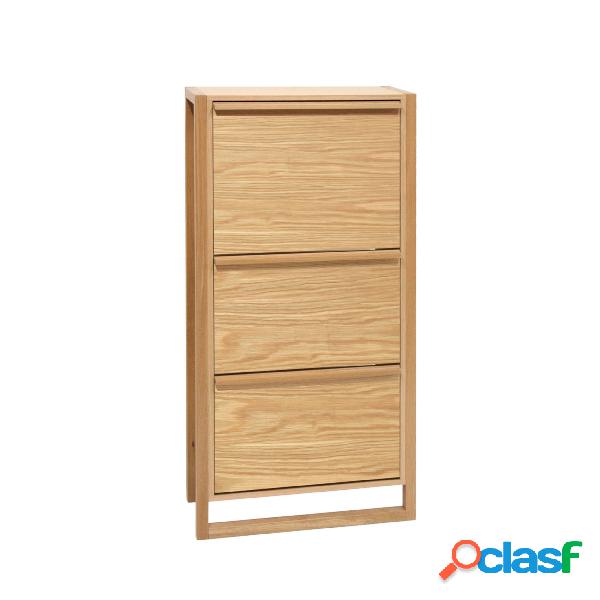 Scarpiera 3 ante NewEst in legno ingegnerizzato e solido,