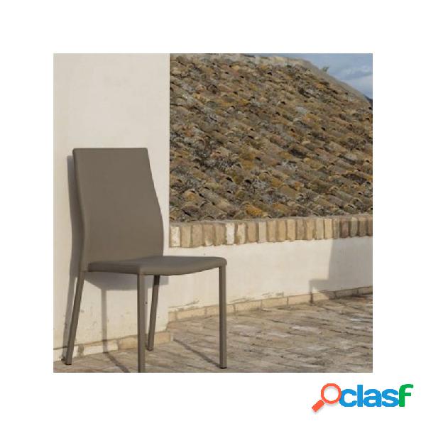 Sedia Diana Ecopelle Antracite - Sedie Moderne