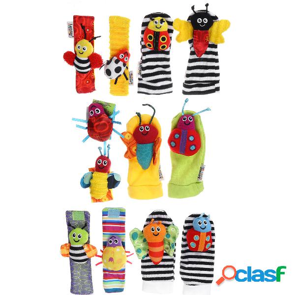 Set 4 pezzi Baby Sock Rattle polso e Foot Finder Calze