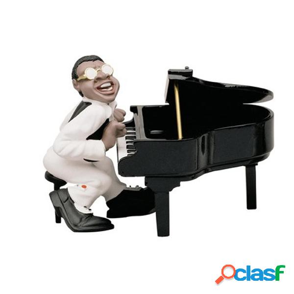 Statuina Musicale PIANISTA JAZZ BAND h13 cm -peso 780 gr in