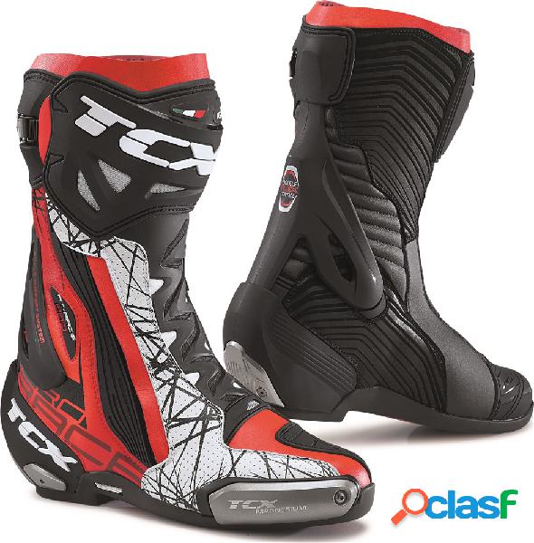 Stivali racing estivi TCX RT-RACE PRO AIR Nero Rosso Bianco