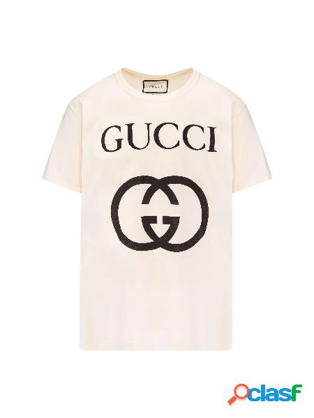 T-Shirt Oversize con Stampa Gg