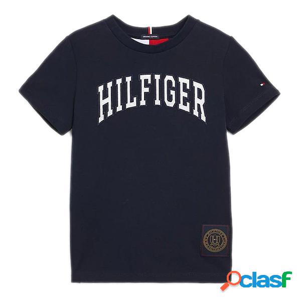 T-shirt Tommy Hilfiger College Logo Junior (Colore: desert