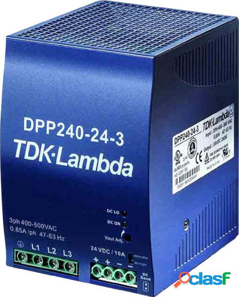 TDK-Lambda DPP240-24-1 Alimentatore per guida DIN 24 V/DC 10