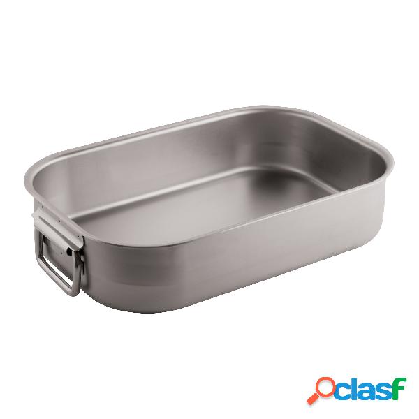 Tegame Rettangolare M/Snodate Cm 40 Inox Pesante, peso 2,46