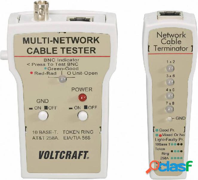 Tester cavi VOLTCRAFT CT-1 Adatto per RJ-45, BNC