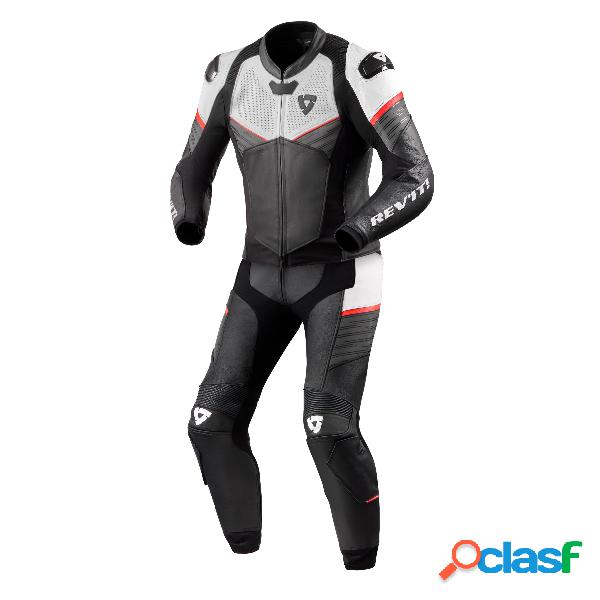 Tuta moto pelle divisibile Revit Divisa Beta Bianco Neon