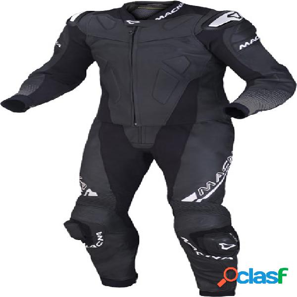 Tuta moto pelle estiva divisibile Macna Voltage Nero