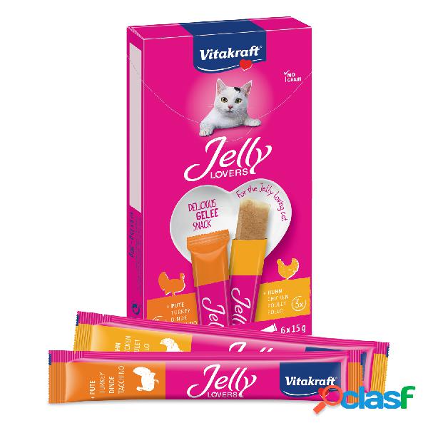 Vitakraft Jelly Lovers per Gatti Pollo e Tacchino 6x15 gr
