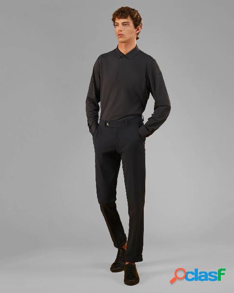 Winter Chino Pant blu in tessuto tecnico stretch