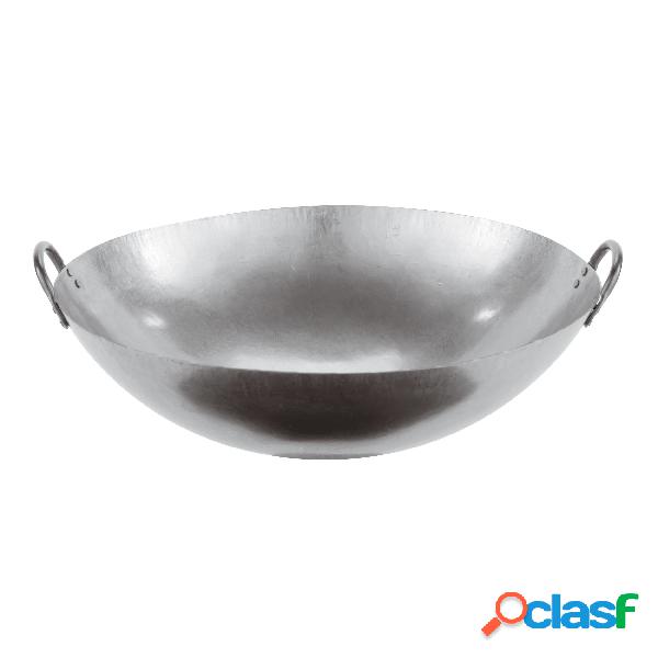 Wok in ferro diametro 61xh18,5 cm Due Maniglie Ferro, peso