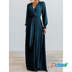 Womens Casual Dress Swing Dress Wrap Dress Long Dress Maxi