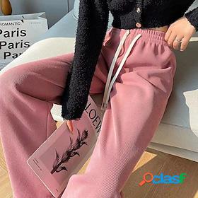 Women's Culottes Wide Leg Sweatpants Wide Leg Chinos Black