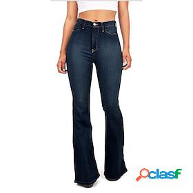Womens Jeans Denim Black Dark Blue LightBlue Fashion