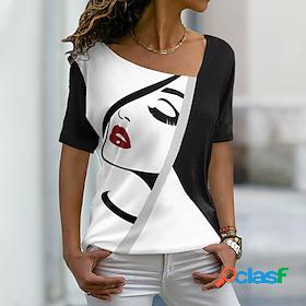 Womens Portrait Casual Weekend Abstract Portrait Painting
