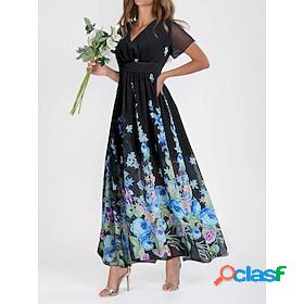 Womens Swing Dress Floral Dress Print Dress Long Dress Maxi