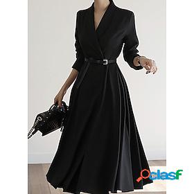 Womens Work Dress Blazer Dress Black Dress Midi Dress Black