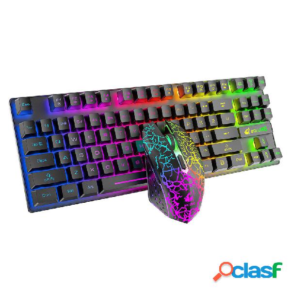 ZIYOULANG T87 Set mouse con tastiera wireless 87 tasti
