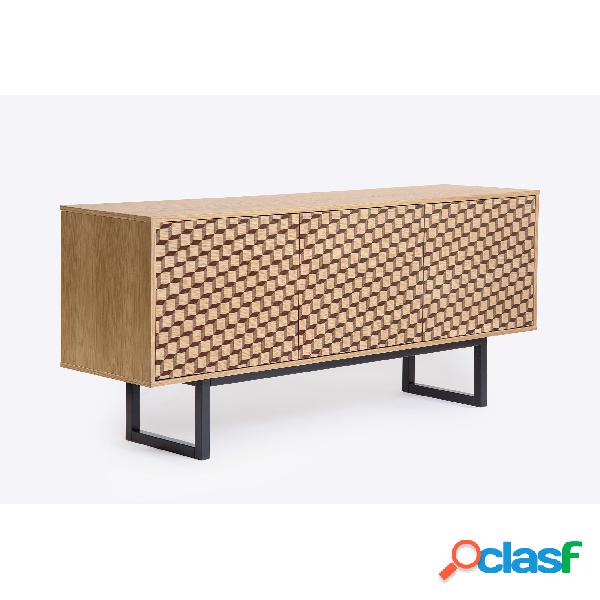 credenza Camden Stampa cubo in legno ingegnerizzato e