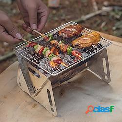 fornello portatile pieghevole per barbecue grill in acciaio