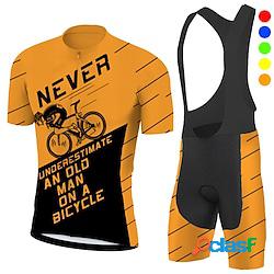maglia da ciclismo a manica corta da uomo con pantaloncini